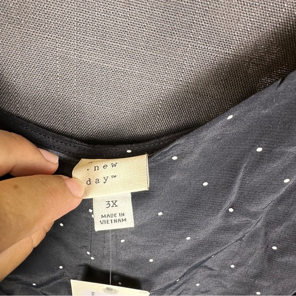 a new day Black Long Sleeve Dress with White Dots - Picture 3 of 8